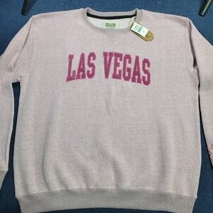 New York Popular NWT Las Vegas Graphic Sweatshirt Pink Fleece 
Embroidered XL